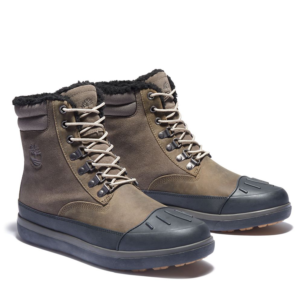 Botas de Nieve Timberland Argentina Hombre - Ashwood Park Waterproof - Verde Oliva/Negras - ELHTUX-8